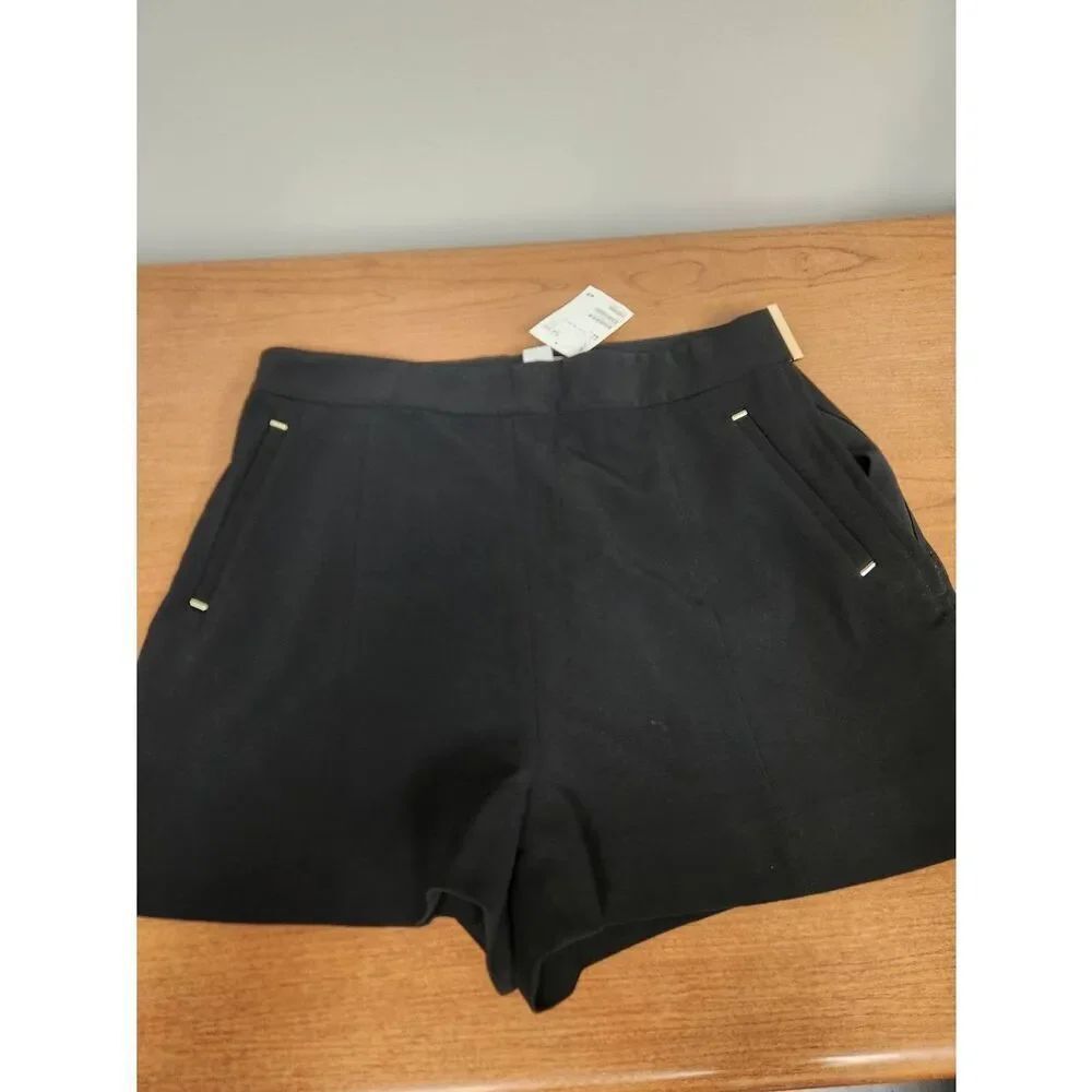 NWT H&M Black Dress Shorts With Gold Accents size 14